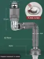 Сифон для раковины и умывальника с донным клапаном клик-клак