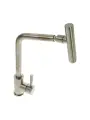 Смеситель кухня боковая ручка на гайке (35) излив 360 градусов Нержавеющая сталь Accoona A4490-1
