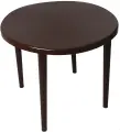 Стол пластиковый круглый Стандарт Пластик, диаметр 90 см, шоколадный