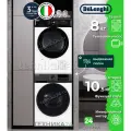 DeLonghi комплект для установки в колонну Стиральная машина CARMELLA L 1045 VI + Сушильная машина DTD 8106 H EMILIA + Соединительный элемент с выдвижной полкой