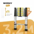 Лестница трансформер телескопическая WORKY 3,2 м, 11 ступеней