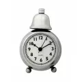 Часы будильник настольные, плавный ход, на батарейках, подсветка, 12.5x9x6.5 см, d-7 см