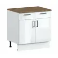 Кухонный модуль напольный столплит берн СБ-3477 с двумя фасадами и ящиком, ЛДСП, белый, 80х85,6х60 см