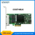 Оригинальный серверный Ethernet-адаптер Intel I350-T4 с четырьмя портами 1 Гбит/с I350T4BLK, 4-портовые гигабитные сетевые карты, 100% тестирование