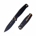 Нож складной Real Steel Huginn Black/Gold G10