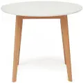 Стол обеденный Tetchair BOSCO (Боско) D900, белый+натуральный (Бук)