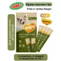 Крем-лакомство Мнямс для кошек с уткой и тунцом Кацуо 15 г х 4 шт. 6 упаковок