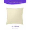 Наволочка - чехол для декоративной подушки на молнии Velour milk, 45 х 45 см, светло-желтый