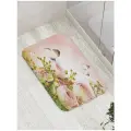 Коврик для ванной комнаты и туалета противоскользящий Бутоны цветов 52х77 см, JoyArty