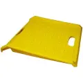 Пандус накладной грузоподъемный компакт 70х70 см, жёлтый (для порогов высотой до 20 см) / Пандус для инвалидов/ Пандус на склад