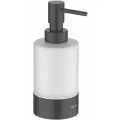 Дозатор для жидкого мыла Aquatek AQ4429MB черный, латунь, стекло