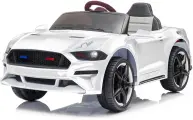 Электромобиль детский Tommy Mustang GT F-1 Белый, на пульте, свет, звук, музыка