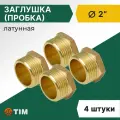 Заглушка (пробка) Tim НР 2, латунь (4 шт)