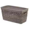 Коробка бязь с крышкой 28х14х14cм 4л французcкий серый