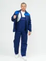 Рабочий костюм Стандарт синий спецодежда летняя мужская с полукомбинезоном 64-66/170-176