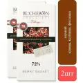 Шоколад BUCHERON VILLAGE горький с клюквой, клубникой и фисташками, 2 шт по 100 г