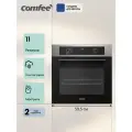 Встраиваемый электрический духовой шкаф Comfee CBO733AX, 70 л, 59.5 см, 11 режимов, аэрогриль, пицца, очистка паром