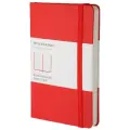 Блокнот Moleskine Classic Pocket 90х140, 96 листов MM710 красный 1 шт. линейка