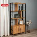 Стеллаж LETTA Fiji, 71 x 28 x 155,4 см, металл, дуб Вотан, черный