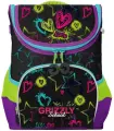 Школьный ранец GRIZZLY RAn-082-1 черный-фиолетовый, 26х36х16