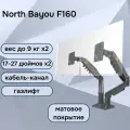 Настольный кронштейн для двух мониторов NB North Bayou F160, 17-27 до 9 кг, черный матовый