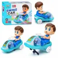 Интерактивная игрушка Oubaoloon Яркий болид, машина с мальчиком, на батарейках, в коробке (2021D)