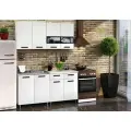 Кухонный гарнитур Рио 1.6 м белый глянец, ЛДСП / МДФ, со столешницей, МИФ, Россия