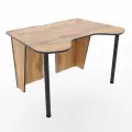 Игровой компьютерный стол Старк с полкой для монитора, 120x90x75 см, дуб вотан с чёрной кромкой