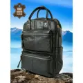 Рюкзак городской CAPRI из натуральной кожи черный CAP-8128-black