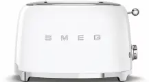 Тостер SMEG TSF01WHEU на 2 ломтика; подогрев, размораживание, багель; 6 ур. поджарки; съемный поддон