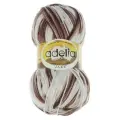 Пряжа Adelia JAKE 75% шерсть, 25% нейлон №18 зеленый/т.зеленый/т.серый - 5 мотков по 100 г