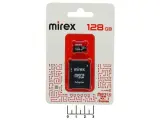 Карта памяти micro SD 128Gb Mirex class10 UHS-I U3 + адаптер SD (SDXC) (13613-AD3UH128)