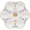 Блюдо для яиц Easy Life Spring Bloom 21 см, 6 отд, фарфор P, белое, Цыплята и цветы (EL-R1337/SPBL)