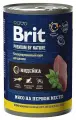 Консервы с индейкой BRIT PREMIUM BY NATURE для щенков всех пород, 6 шт.*410 г