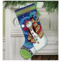 71-09143 Набор для вышивки гобелен, чулок Счастливый снеговик DIMENSIONS