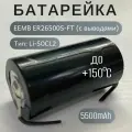 Элемент питания EEMB ER26500S-FT, литий-тионилхлоридная батарея с выводами(Li-SOCL2) высокотемпературного типа