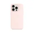 Чехол силиконовый Магсейф для iPhone 15 Pro Light Pink с анимацией NFC, Silicone case Магсейф для айфон 15 про - Светло-розовый