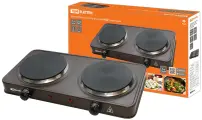 Двухконфорочная электроплитка TDM ЭПД2 230 В, 2х1 кВт, диск, коричневая SQ2504-0009 .