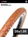 Покрышка велосипедная KENDA KHAN K935 26x1,95 (50-559), полуслик протектор, корич.