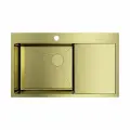 Кухонная мойка OMOIKIRI Akisame 86-L Side-LG светлое золото/смещенный слив/чаша слева