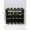 Винный стеллаж из дерева для 20 бутылок коричневый