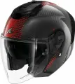 Мотошлем открытый Shark RS JET CARBON IKONIK Black/Red/Chrome, XL