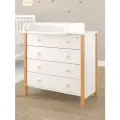Комод пеленальный Baby Master Daniel белый/натуральный