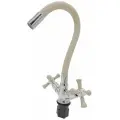 Смеситель Rainsberg, вертикальный монтаж, гибкий излив, 1 отверстие, бежевый