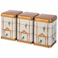 Набор емкостей для хранения paradise bird из 3-х штук, 10,5х10,5х16 см, 1,7л Agness (181898)