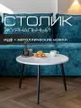 Журнальный столик Mr. Koff, лофт, круглый, МДФ/металл, 60х60х44 см