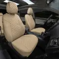 Чехлы Автопилот для Hyundai Creta II с 21г. / Solaris HС с 22г. (с подлокотником). Экокожа, ромб, темно бежевый.