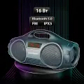 Портативная колонка Sonnen B332, 16 Вт, Bluetooth, FM-тюнер, microSD, MP3-плеер, черная 513480