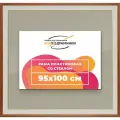 Рамка 95x100 для постера и фотографий, пластиковая, багетная, со стеклом и задником, ВсеПодрамники