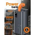 Супермощный Повербанк Powerbank 60000mah с быстрой зарядкой, внешний аккумулятор для телефона iPhone, Xiaomi, Samsung